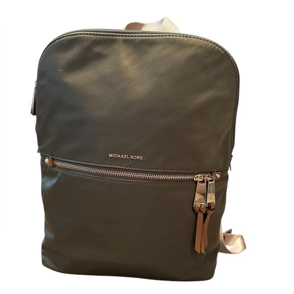 Michael Kors Olive Nylon Backpack - Picture 1 of 16